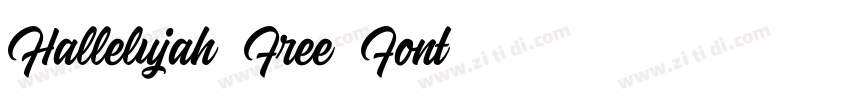 Hallelujah Free Font字体转换